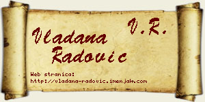 Vladana Radović vizit kartica